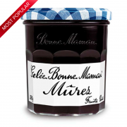 Gelée de mûres – Blackberry jelly – glass jar – Bonne Maman, 370g – Chanteroy – Le Vacherin Deli