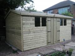 20 x 10ft Wooden Garden Shed Gazebo Tanalised Ultimate Office/Garage