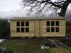 20 x 10ft Wooden Garden Gazebo Ultimate Style 19mm Tounge & Groove Cladding 12 Windows