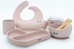 INOBY Silicone Complete Weaning Set Dusty Pink