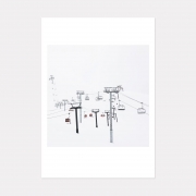 Into the Mist Art Print, A3 (42cm x 29.7cm) unframed print – Powderhound