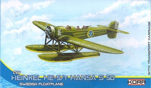 Kora 1/72 Heinkel He-5/T Hansa S5D Swedish Floatplane – # 72199 – Model Hobbies