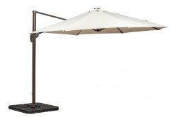 Ivory 3.5m Led Cantilever Parasol- Grey Pole