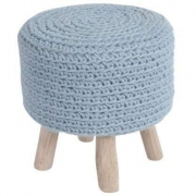 Nomad Blue Knitted Stool – DeepSkyBlue