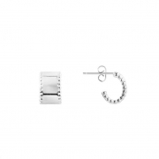 Joma Lila Huggie Hoop Earrings In Silver