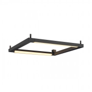 SLV OPEN GRILL LED, double twist wall and ceiling light, square , black 1001293