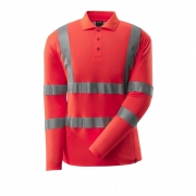 Mascot 18283 Safe Classic Polo Shirt SIZE: S, COLOUR: Hi-Vis Red