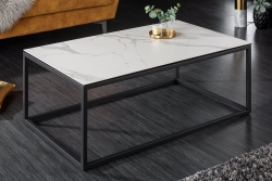 Coffee Table Eclipse 100cm Ceramics White Marble Look – Creation Furniture