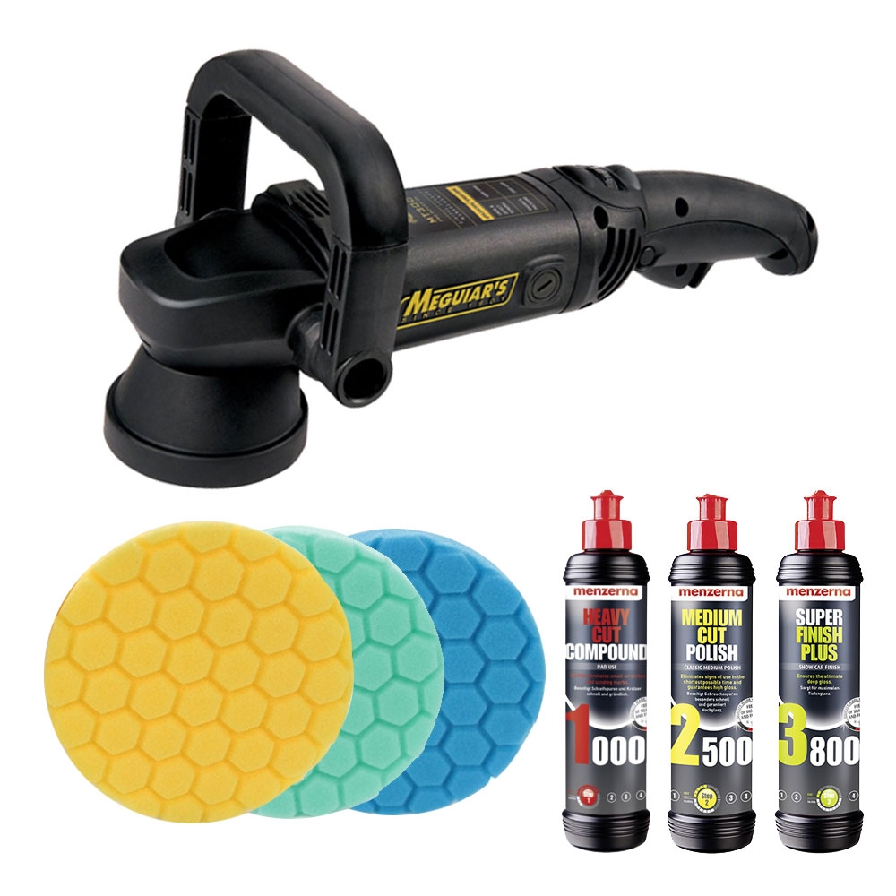 Meguiars MT320 DA Machine Polisher Triple Pad and Polish Bundle – Blok 51