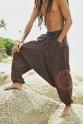 Harem Pants – Stonewash Ohm – Brown – The Karmic Chameleon