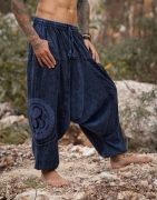 Harem Pants – Stonewash Ohm – Navy Blue – The Karmic Chameleon