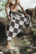 Harem Pants – Patchwork – Brown & White – The Karmic Chameleon