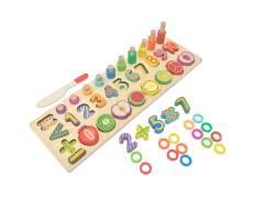 Counting Board With Fruit Cutting – Children’s Toys By Wood Bee Nice