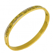 Numeral Bangle Perimeter :17cm – Gold – Ezavision