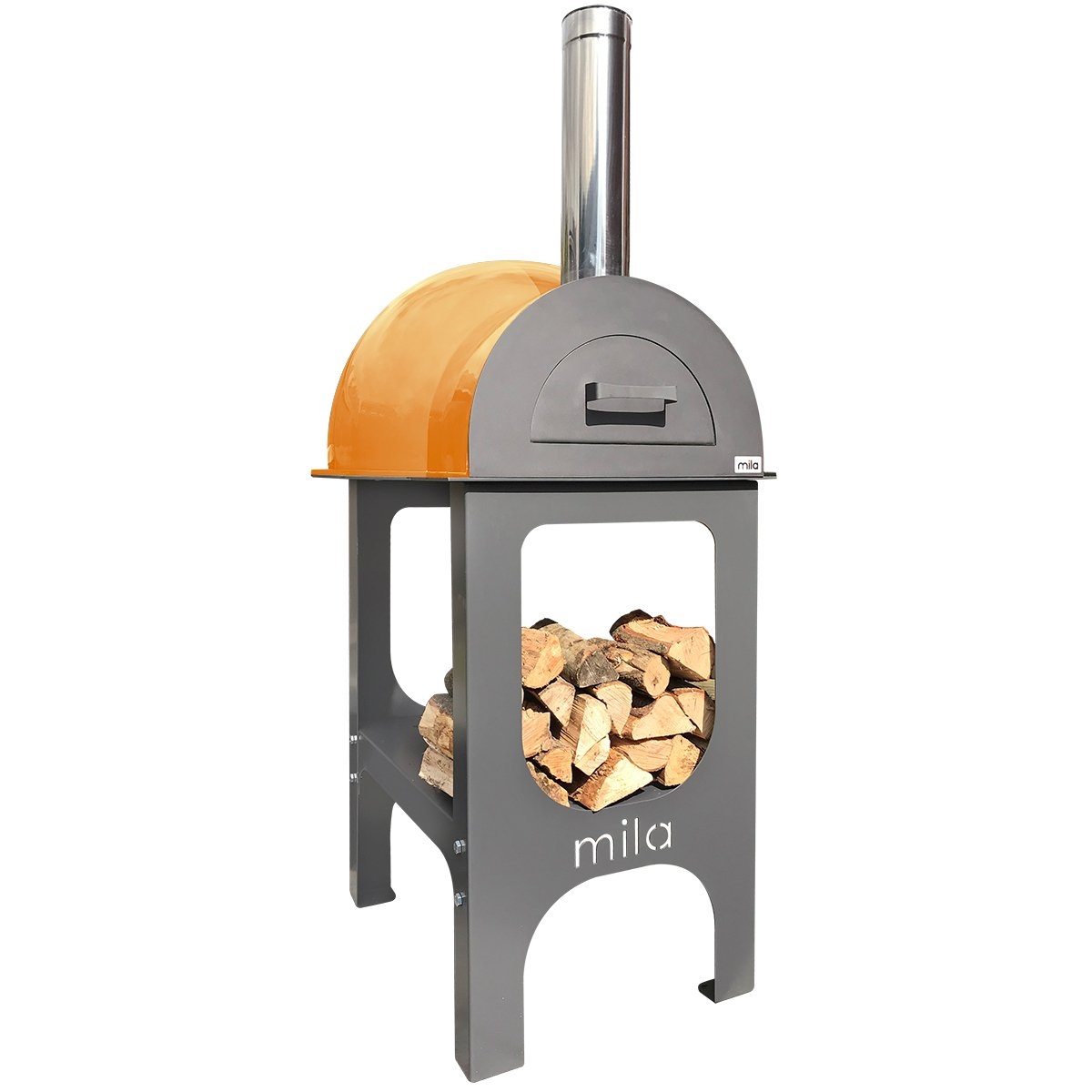 Mila 60 Pre-Built Wood-Fired Oven With Stand – Multiple Colour Options – Orange – Outdoor Pizza Oven – Forno Boutique