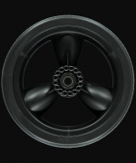 Peach Rear Wheel Black