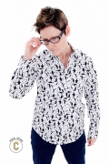 Penguin Print Long Sleeve Shirt – Charlie / 0 =UK 8 / US 4 / xxS