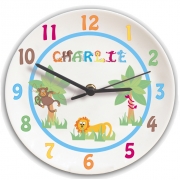 Personalised Animal Alphabet Boys Clock