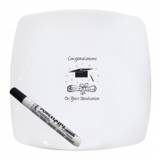 Personalised Square Graduation Message Plate .