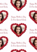 Photo Upload Red Rose Heart Mother S Day Wrapping Paper