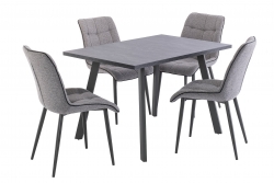 Savion Dark Grey Melamine Finish 1.2m Dining Table – Lc Living