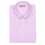 Robert Old Mens Pink & White Stripe Premium Cotton Shirt – 38 – Robert Old & Co