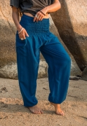 High Cut Harem Pants – Plain – Blue – Medium/Large – The Karmic Chameleon