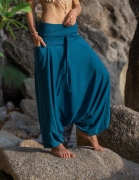 Harem Pants – Plain – Teal – The Karmic Chameleon