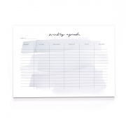 Brush Stroke Weekly Agenda A4 Desk Planner