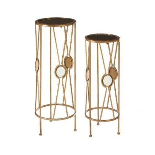 Mona Set of 2 Round Flower & Plant Stand