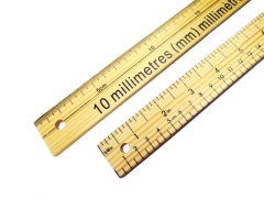 H.Webber – Double Sided Dual Marked Wooden Metre Rule – Brown Colour – Textile Tools & Accessories