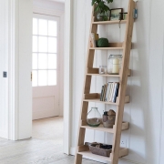 Natural Raw Oak Shelf Ladder