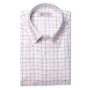 Robert Old Mens Cream Checked Cashmerello Shirt – 48 – Robert Old & Co