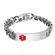 Banks Stainless Steel Medical Alert Bracelet Black – Personalised Medical