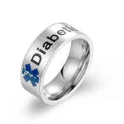 Diabetic Medical Alert Rings V 1/2 (US 11) – Personalised Medical