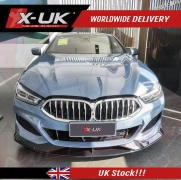 Bmw 8 Series G14 G15 2019-2021 Gloss Black Front Bumper Lower Splitter Lip – X-UK Ltd