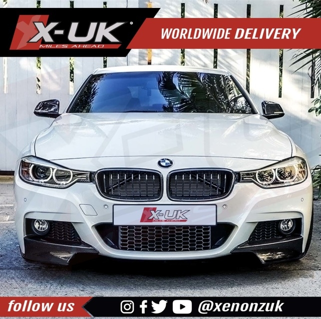 Bmw 3 Series F30 / F35 (Pair) Carbon Fiber Add-On Front Corner Lips – X-UK Ltd