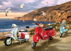 Jigsaw Puzzle Scooters – 1000 Pieces – Cobble Hill – The Yorkshire Jigsaw Store