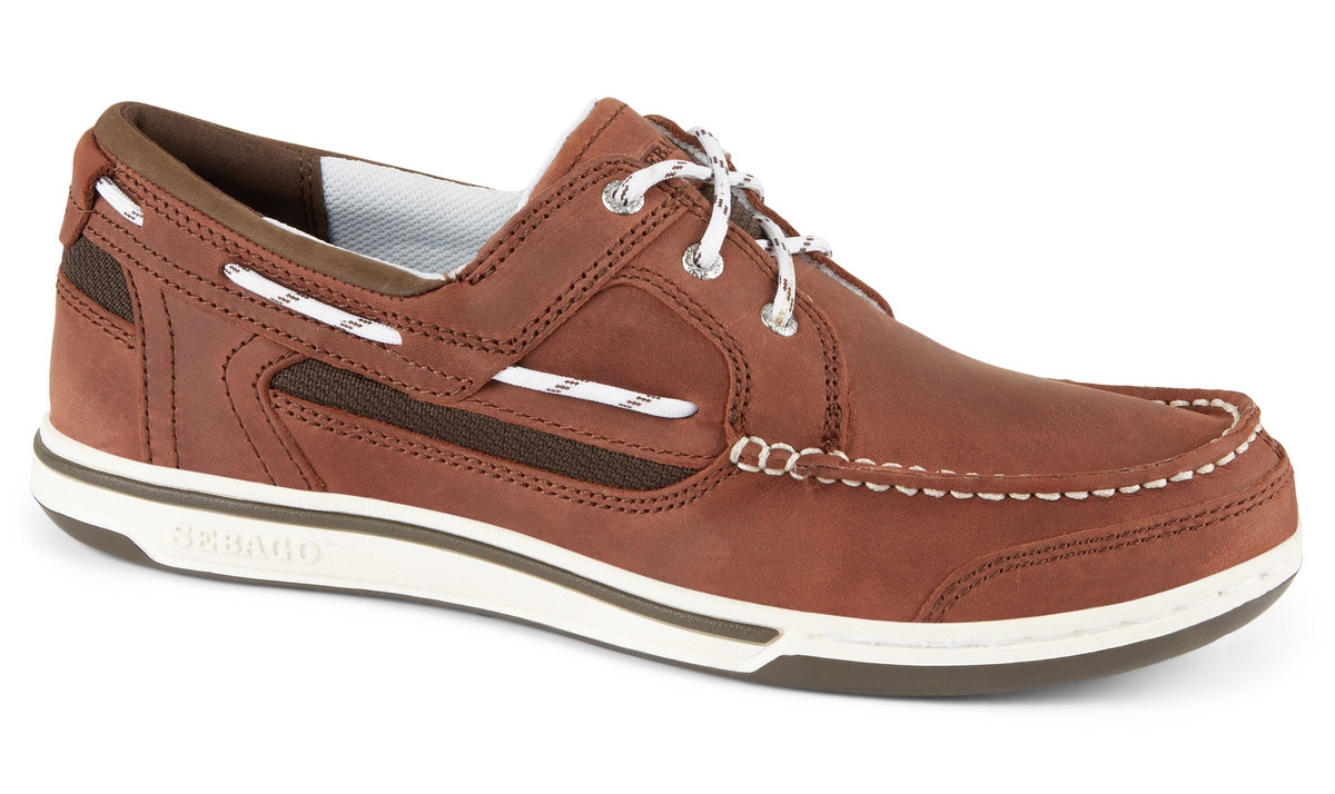 Sebago Mens Brown Triton Leather Boat Shoe – 9.5 – Robert Old & Co