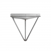 Prism Shelf Bracket – Steel – Silver – 200mm x 210mm x 195mm – The Hairpin Leg Company