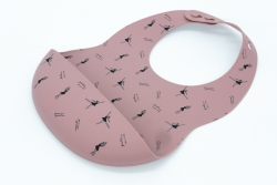 INOBY Silicone Bib Old Rose Ballerina