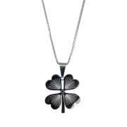 Silver Clover Necklace 45+5cm – Silver – Ezavision