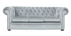 Portabello – 1694 Chesterfield Sofa – Sky House Velvet 3 Seater – High Quality Velvet – Blue – Chesterfield – 3 Seater 200 X 82 X 96 cm