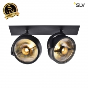 SLV KALU RECESSED ES111, 2 spots, matt black, 2x ES111 max. 2x 50W 113360