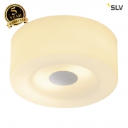 SLV MALANG ceiling light, CL-1, round, chrome/POLYCARBONATEfrosted, 2x E27, max. 2x 60W 146942