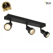 SLV PURI 3 ceiling light, matt black, 3x GU10, max. 3x 50W, incl. deco ring 147380