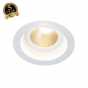 SLV BOOST IP44 9W downlight, round, white, 9W LED, 3000K 160631