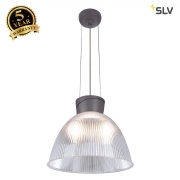 SLV PARA DOME 2 pendant, transparent / anthracite, E27 , max. 150W 165100