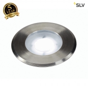 SLV DASAR FLAT 240V LED inground fitting, round, 4.3W LED, 5000K, stainless steel bezel 228411