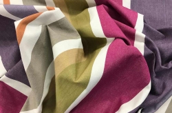 Purple Lilac Mauve Striped Fabric